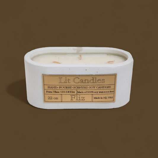Luxury candle in a concrete vessel 22oz